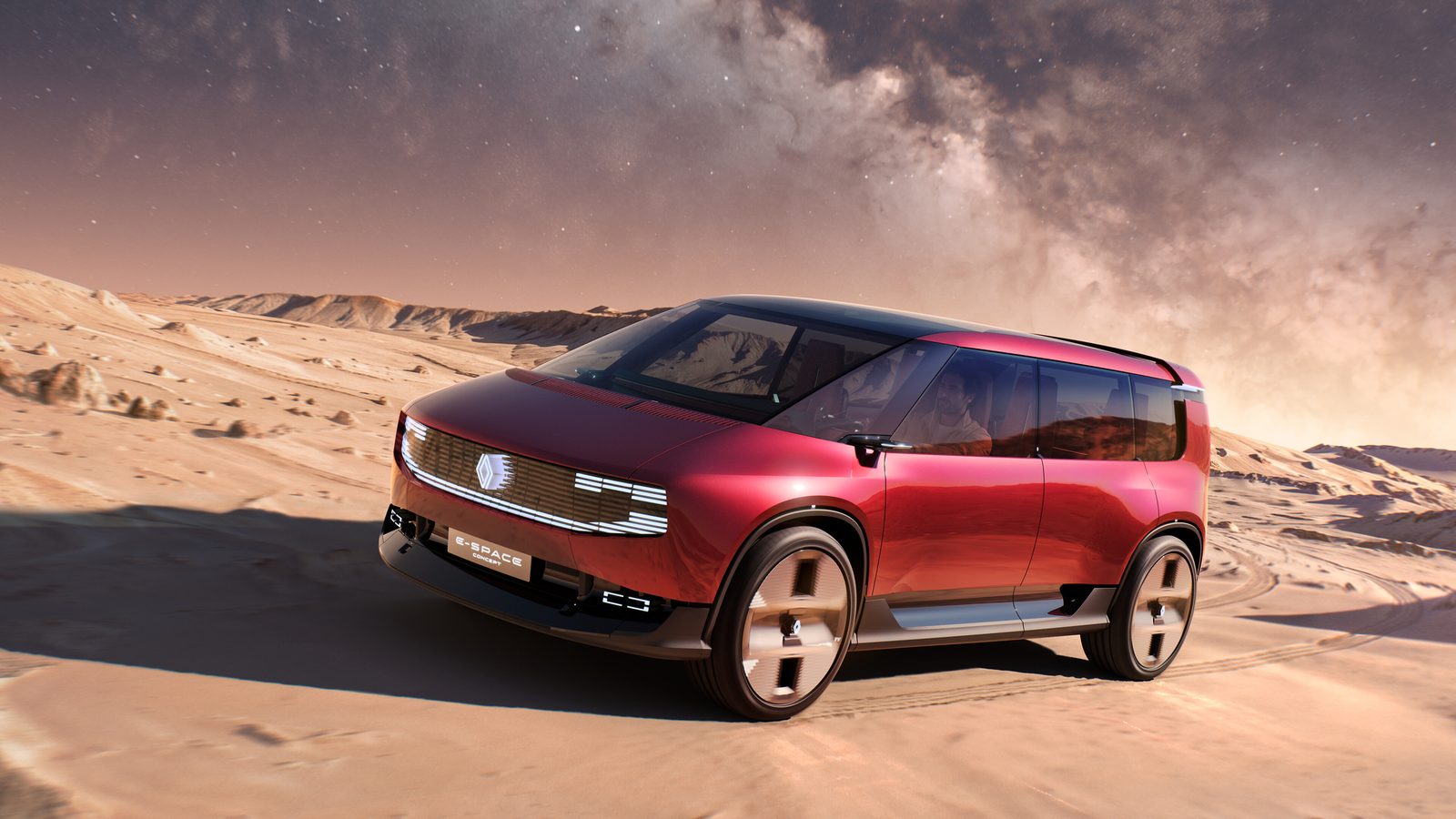 Modern electric sports car displayed at international auto show. Sleek design and futuristic features.