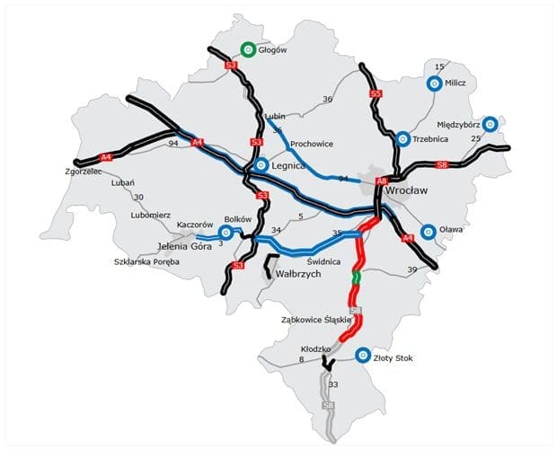 Piąty odcinek drogi S8 w realizacji między Niemczą a Ząbkowicami Śląskimi