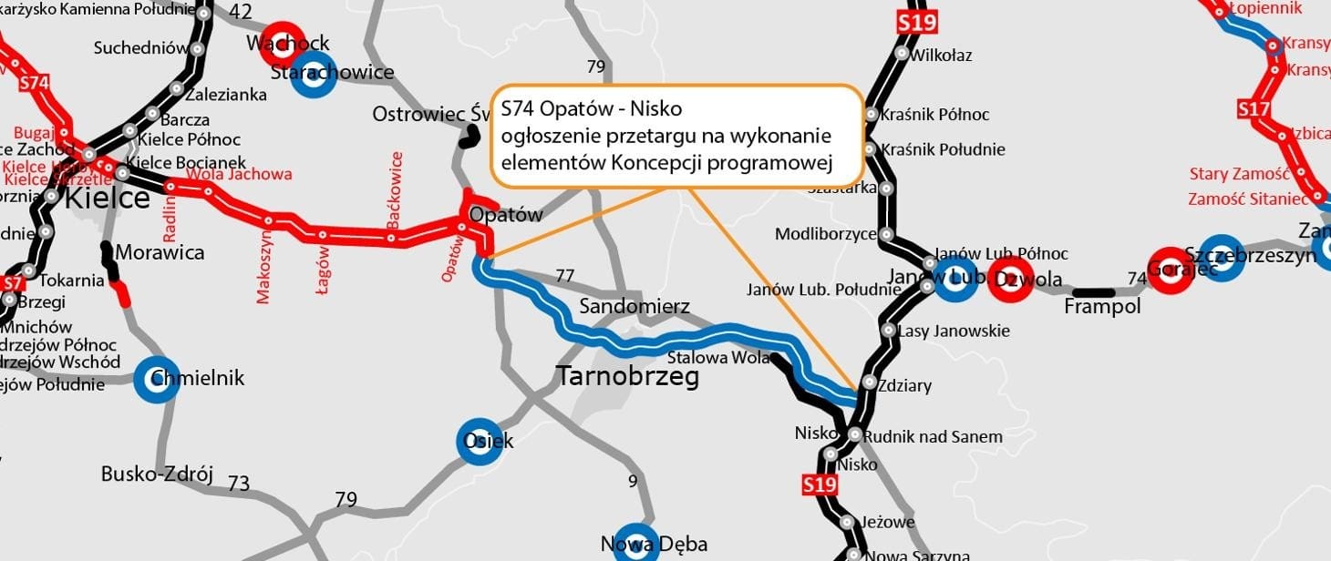 połączenie S74 z drogą S19