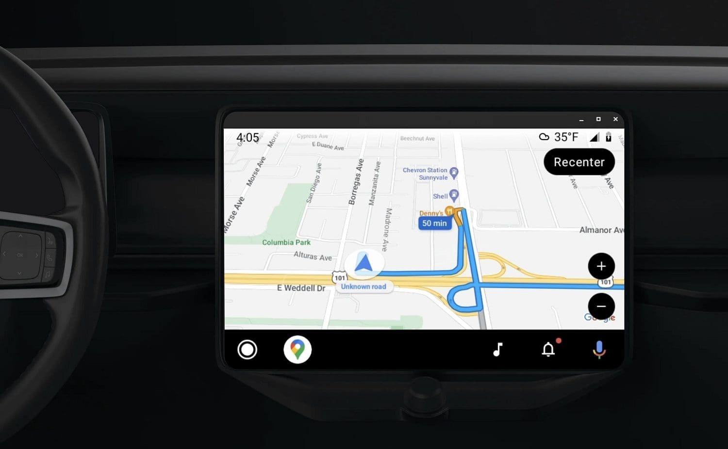 google maps android auto