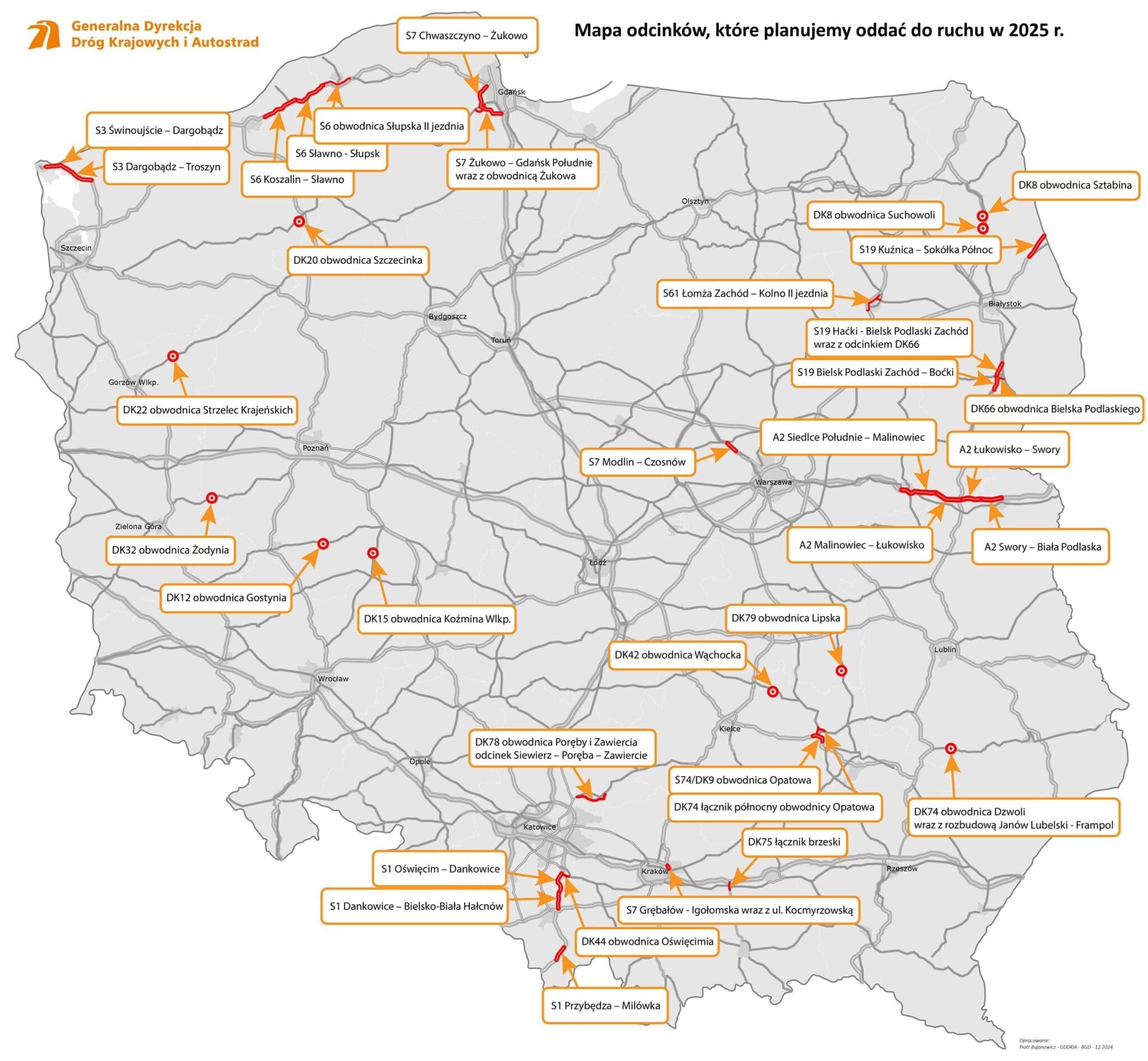 ponad 400 kilometrów nowych dróg