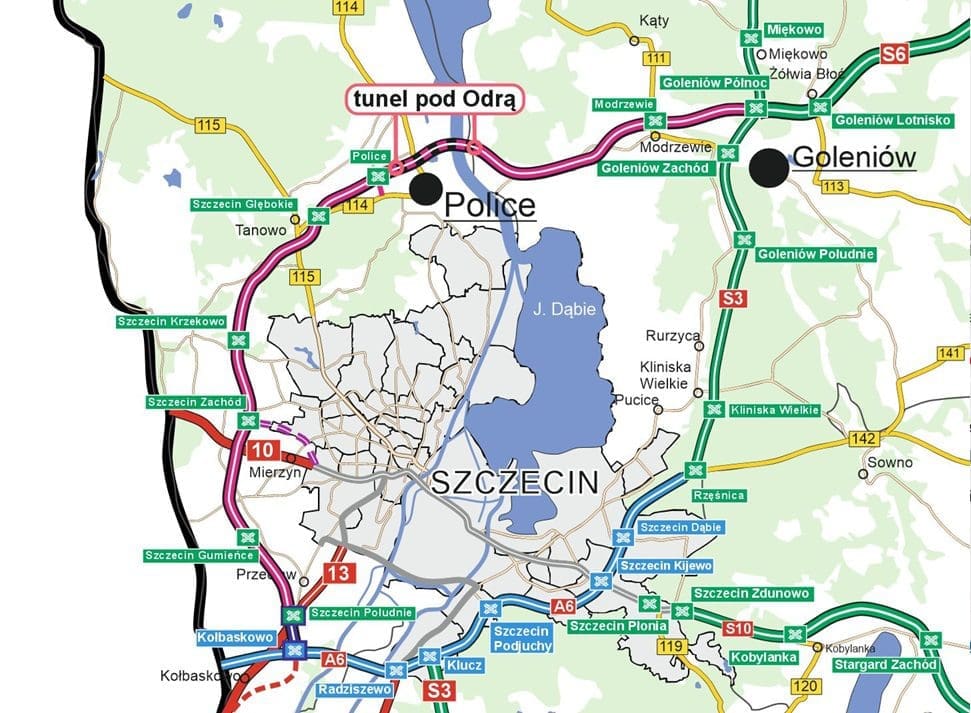 tunel pod Odrą na obwodnicy Szczecina