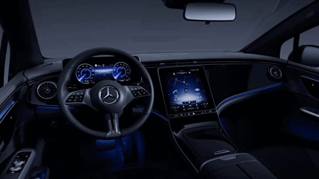 mercedes EQE wnętrze