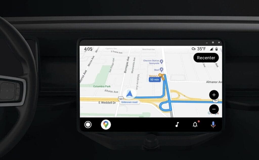 google maps android auto