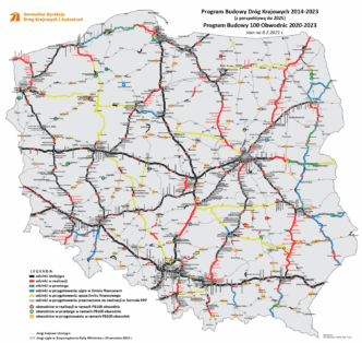 polska sieć autostrad 2023