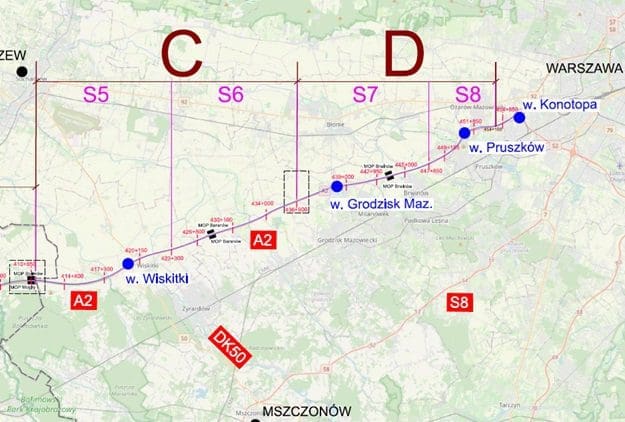 dodatkowe pasy ruchu na A2