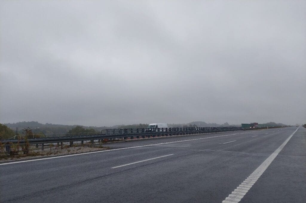 remont garbów na A1 za Pyrzowicami