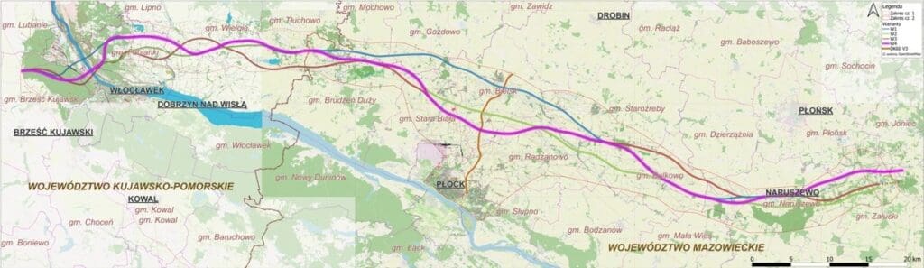 połączenie A1 z Warszawą