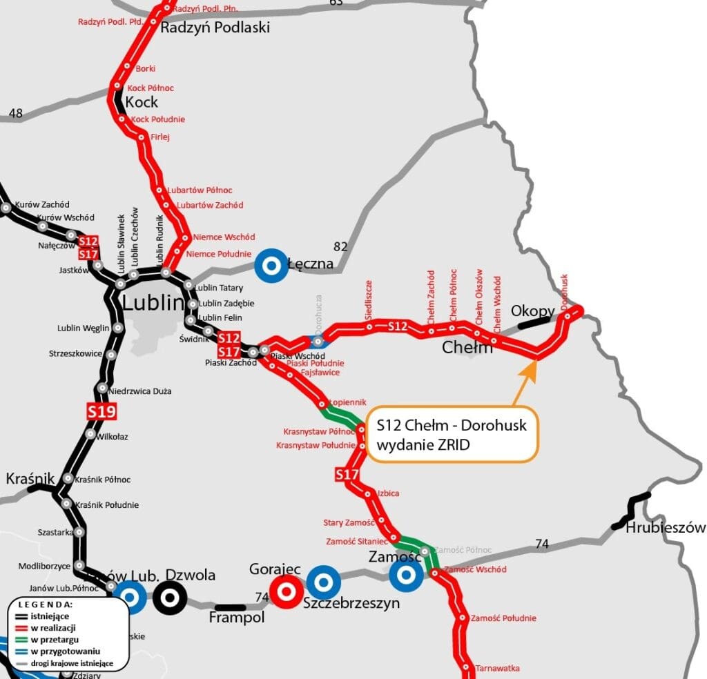 S12 między Piaskami i Dorohuskiem