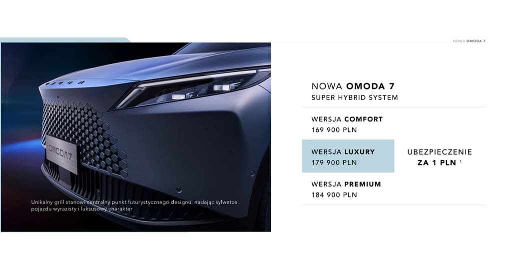 polski cennik Omody 7