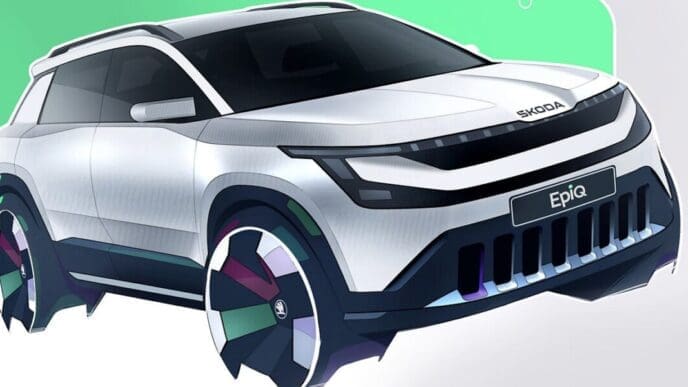 skoda epiq wnętrze szkice design modern solid
