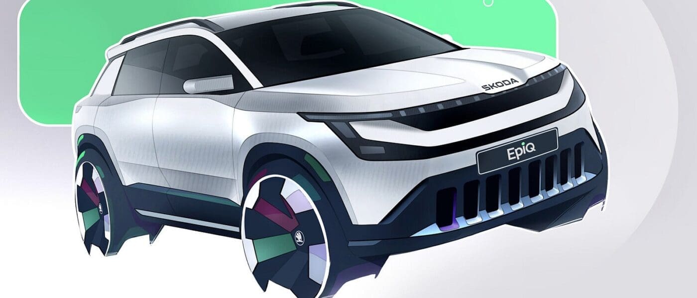 skoda epiq wnętrze szkice design modern solid