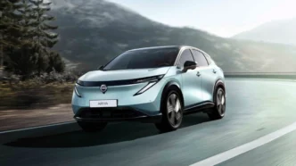 Nissan ariya 2026 v2l elektryczny suv przód
