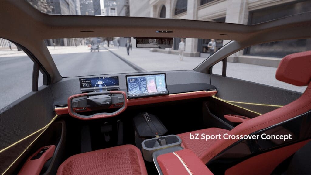 Toyota BZ wnętrze