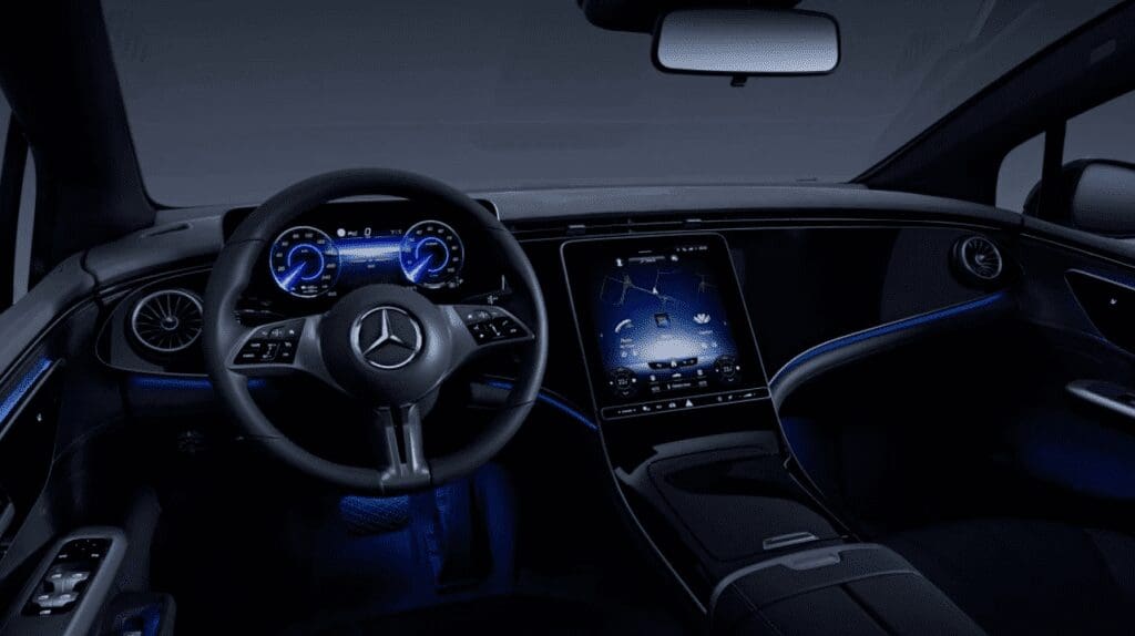 mercedes EQE wnętrze