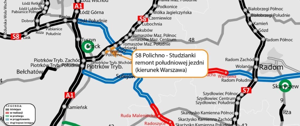 S8 między Polichnem i Studziankami